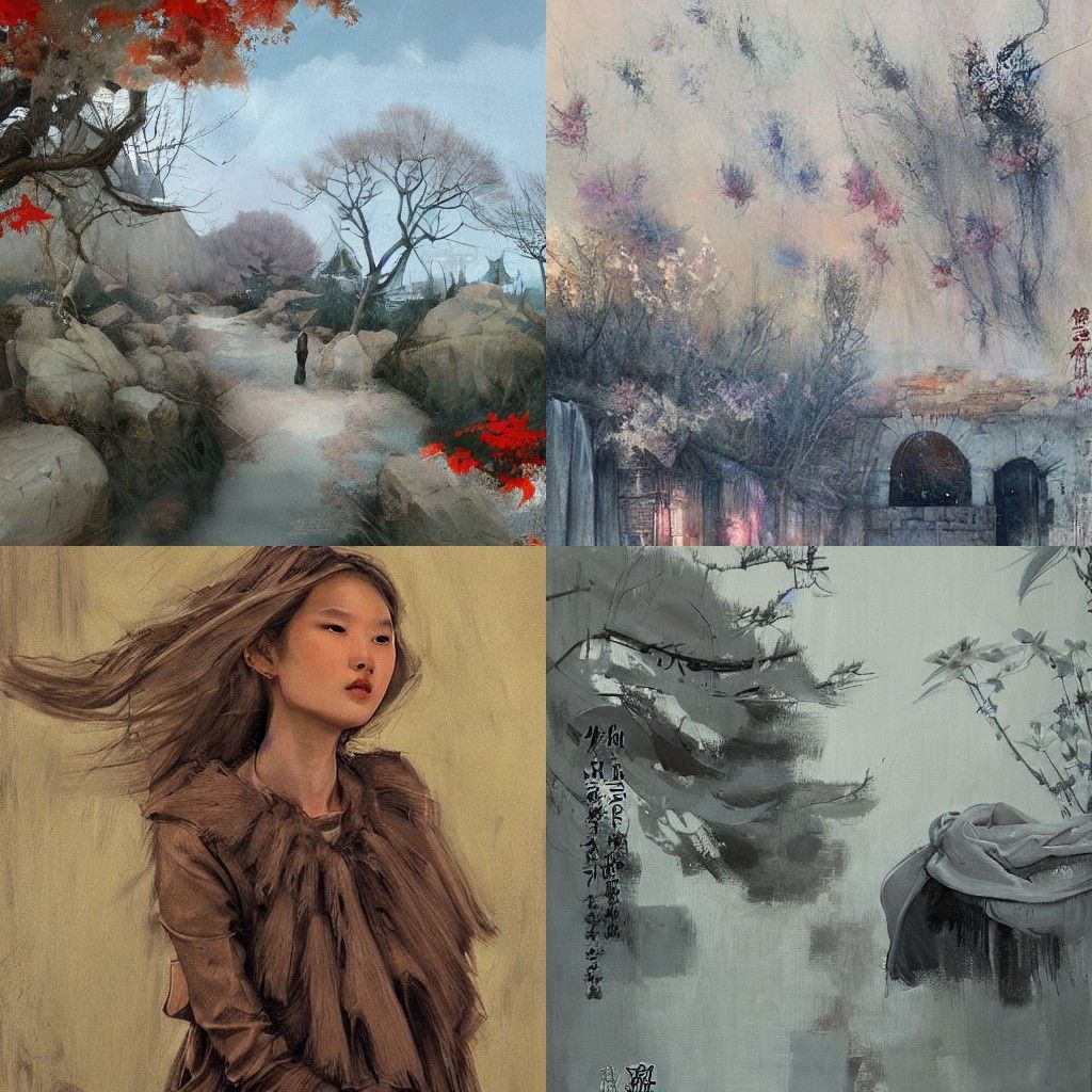 Abstract Portrait in a Modern Art Style