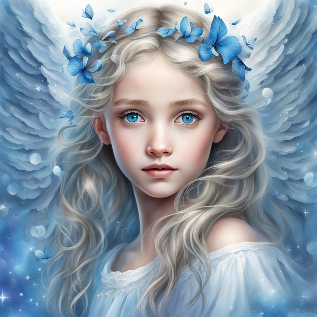 Serene Angeline with Sapphired Eyes