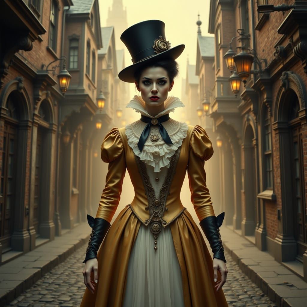 Clockwork Vampire Princess in Gothic Victorian Style