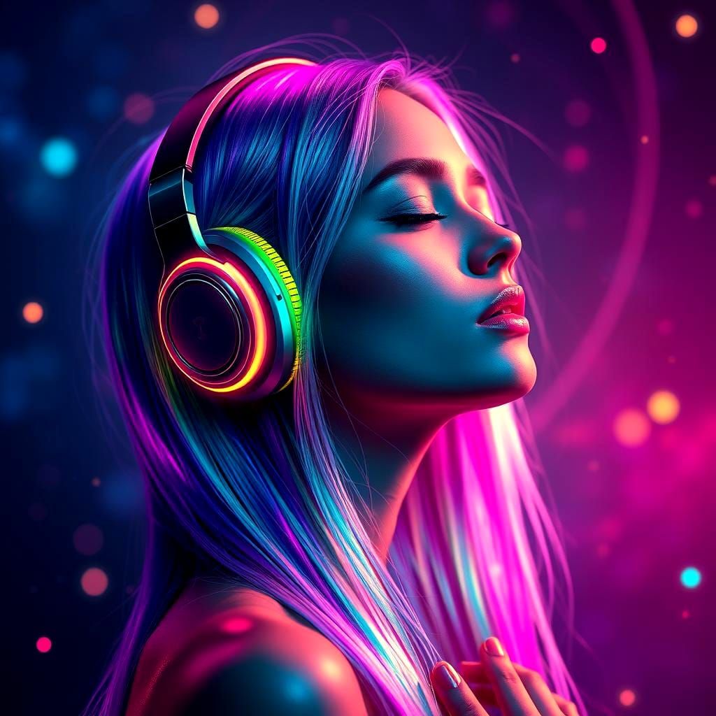 Ethereal Beauty Lost in Sonic Bliss