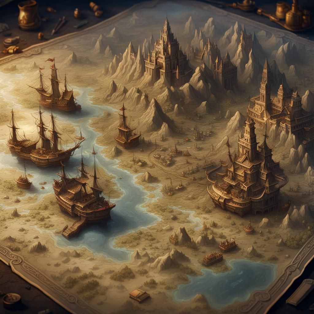 Surreal Cinematic Treasure Map Unveils Hidden Secrets