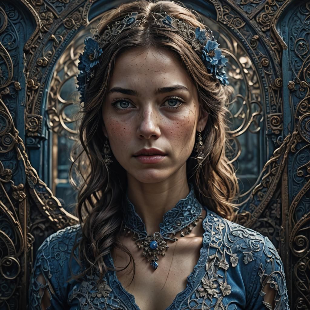 Hyperrealistic Woman in Moody, Cinematic HDR