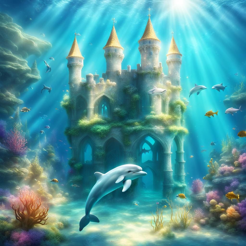 Mythic Dolphin Palace Unveiled Beneath Azure Waters