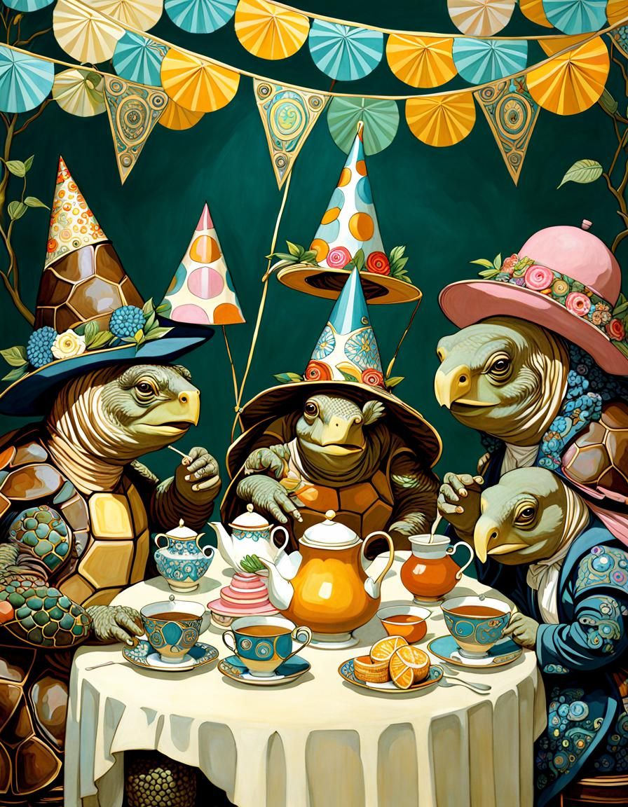 Friday Flops: Tortoise Tea Party with too many hats?