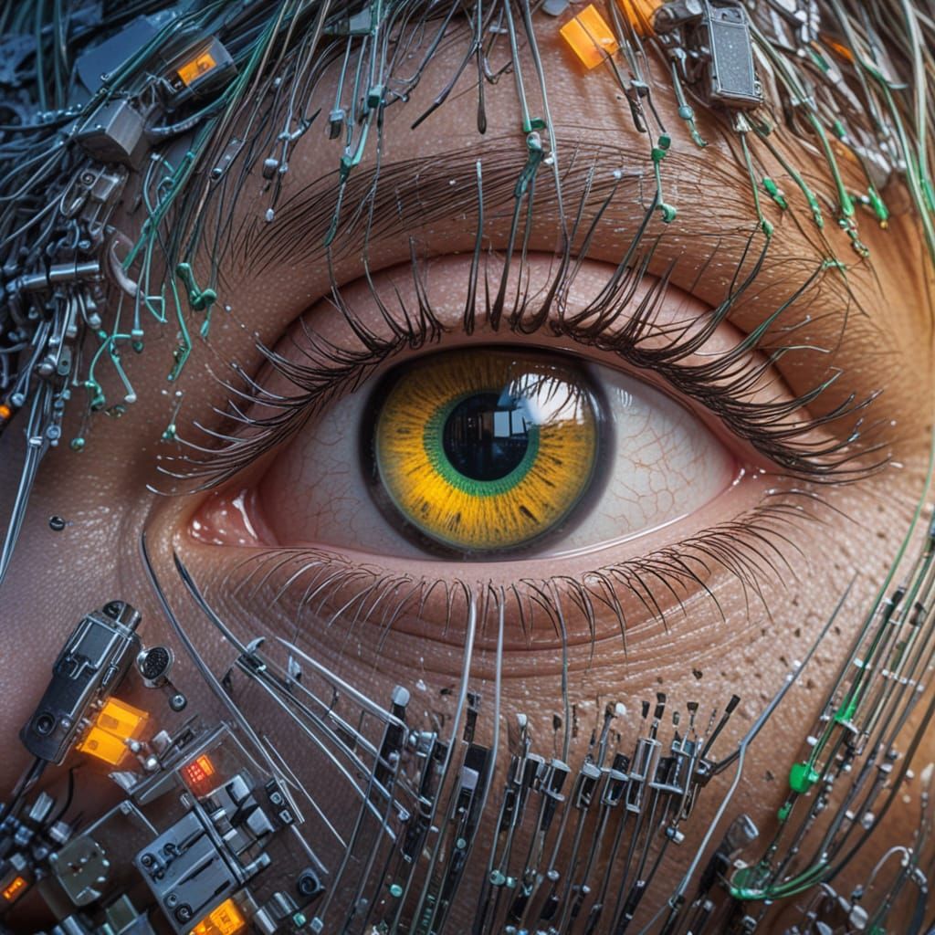 Cybernetic Human in a Dystopian Matrix