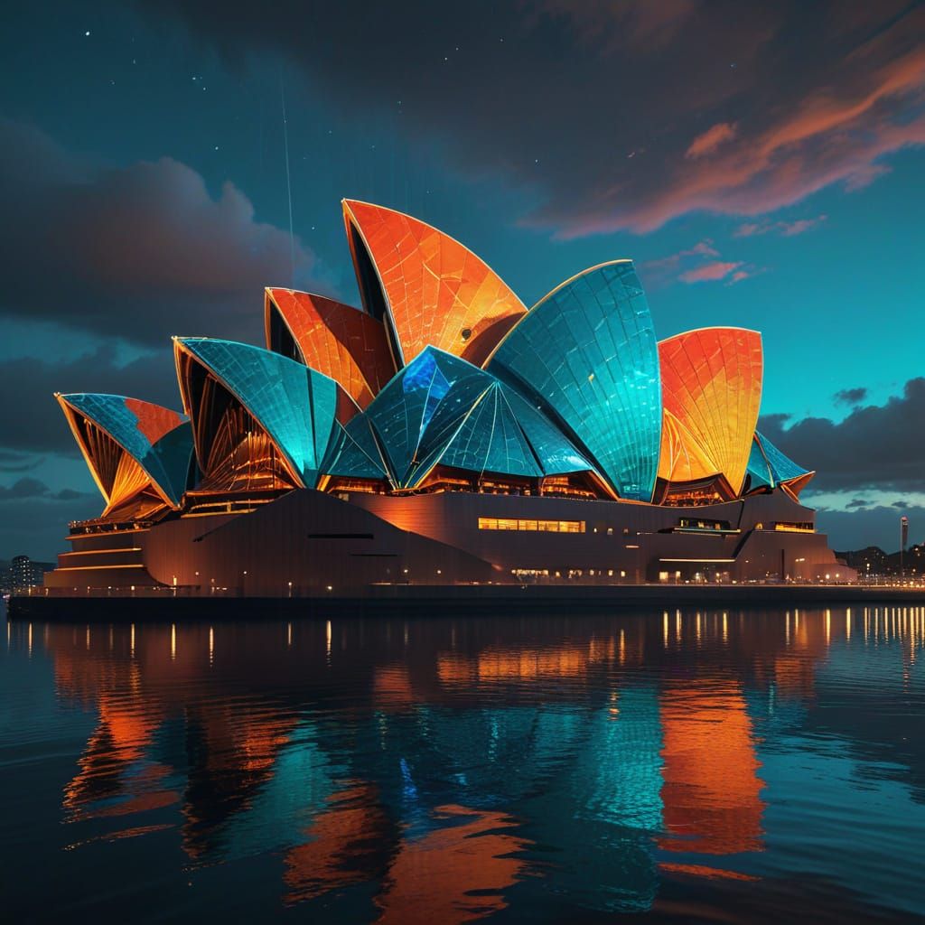 Andy Warhol-Inspired Neon Dreamscape at Sydney Opera House