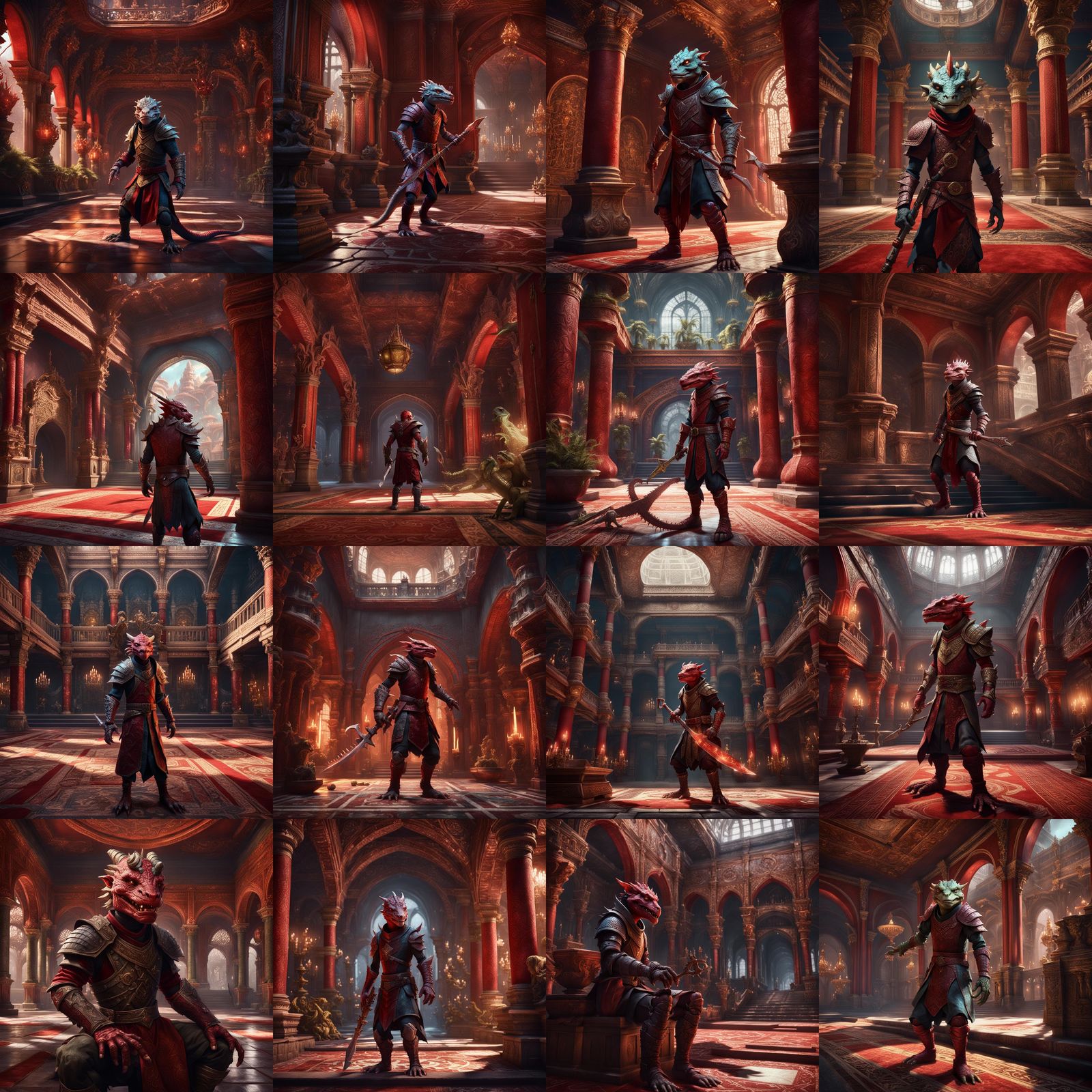 Fantasy Prince Amidst Palace Regalia in Rich Colors