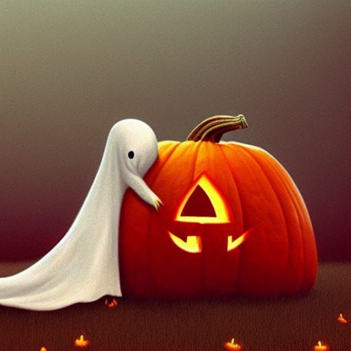 Surreal Autumn Encounter in Hyper-Realistic Detail