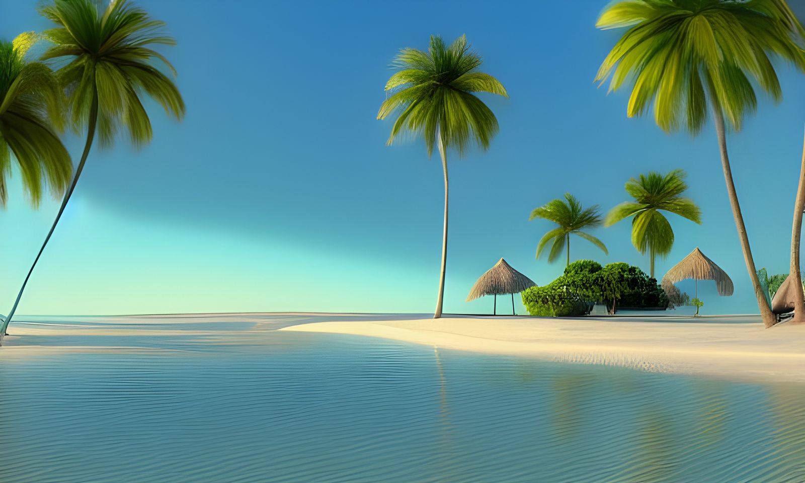 Surreal Oceanic Paradise in Vibrant HDR Style