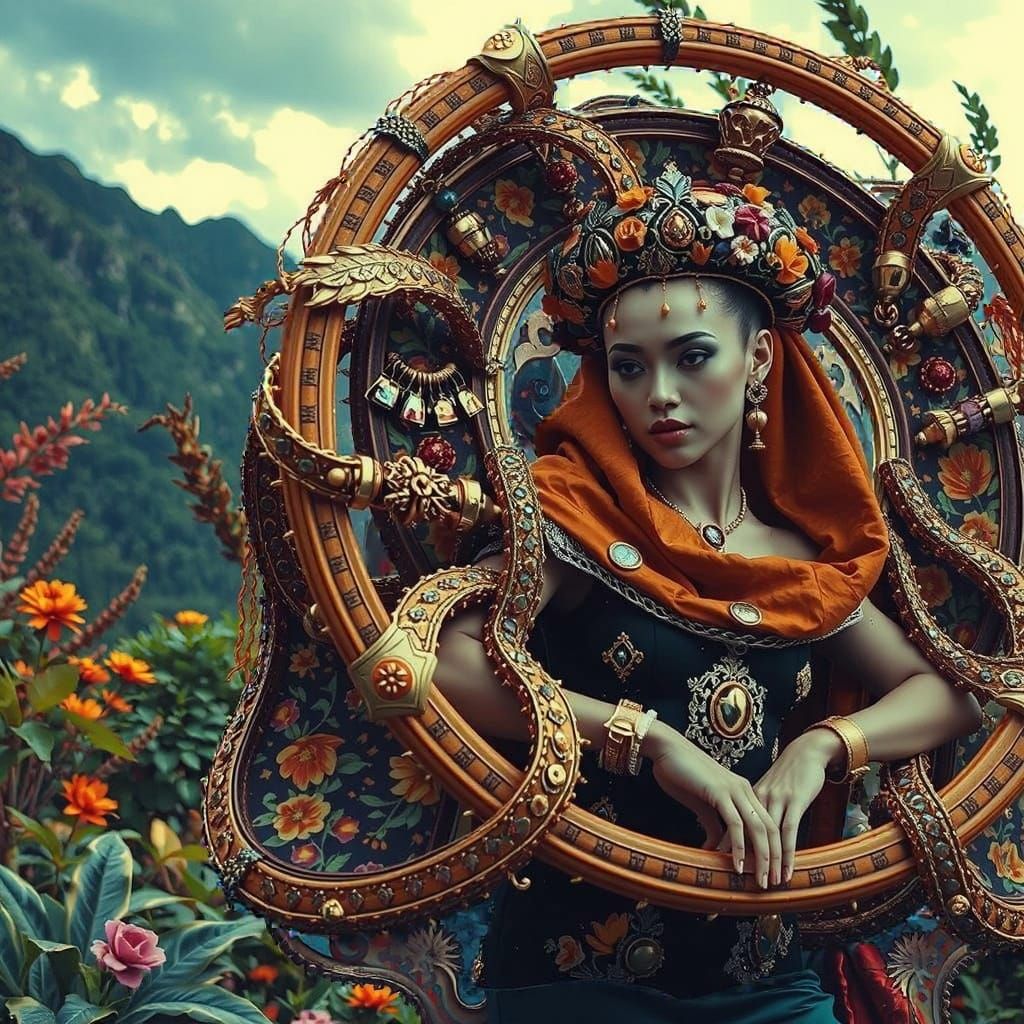 Psychedelic Garden Bloom in Bold Colors