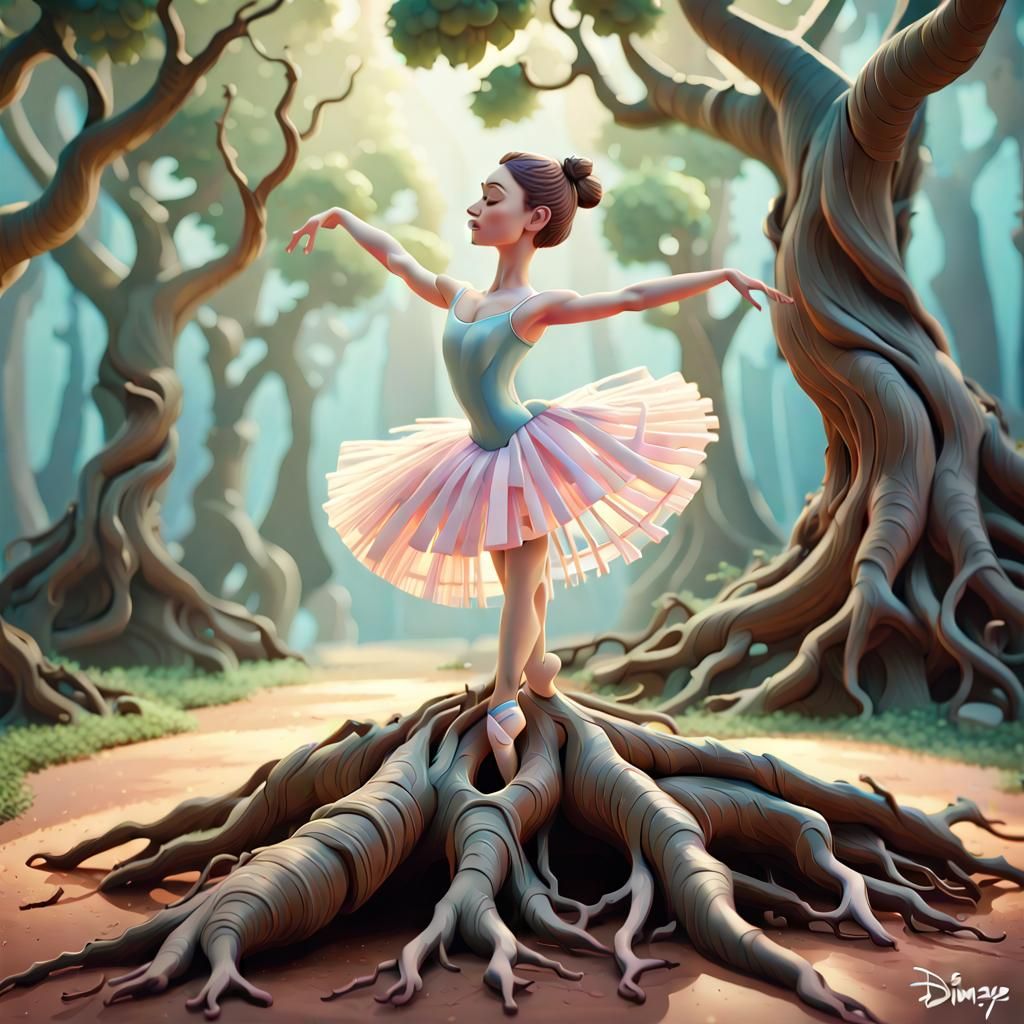 A Dancing Tree ballerina Perfects Her Routine