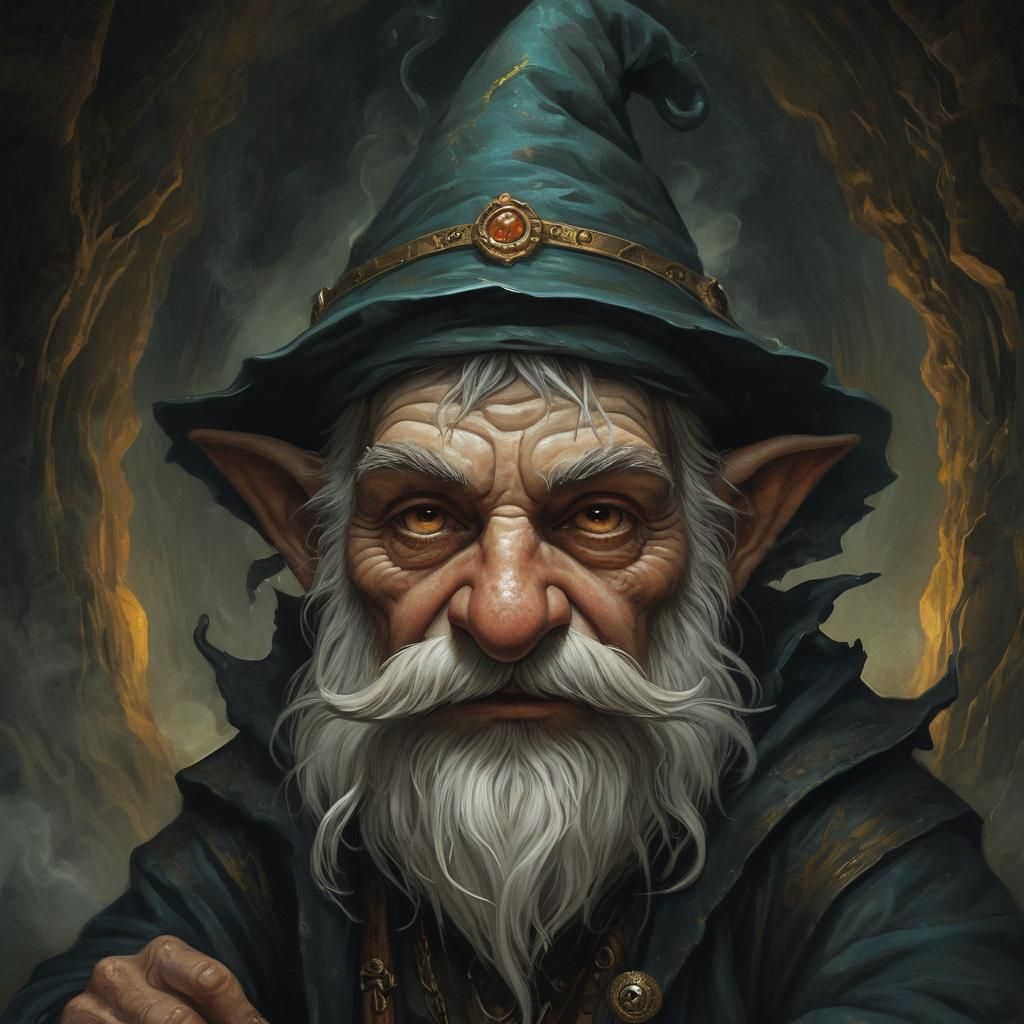 Golden Gnome in Cosmic Cavern