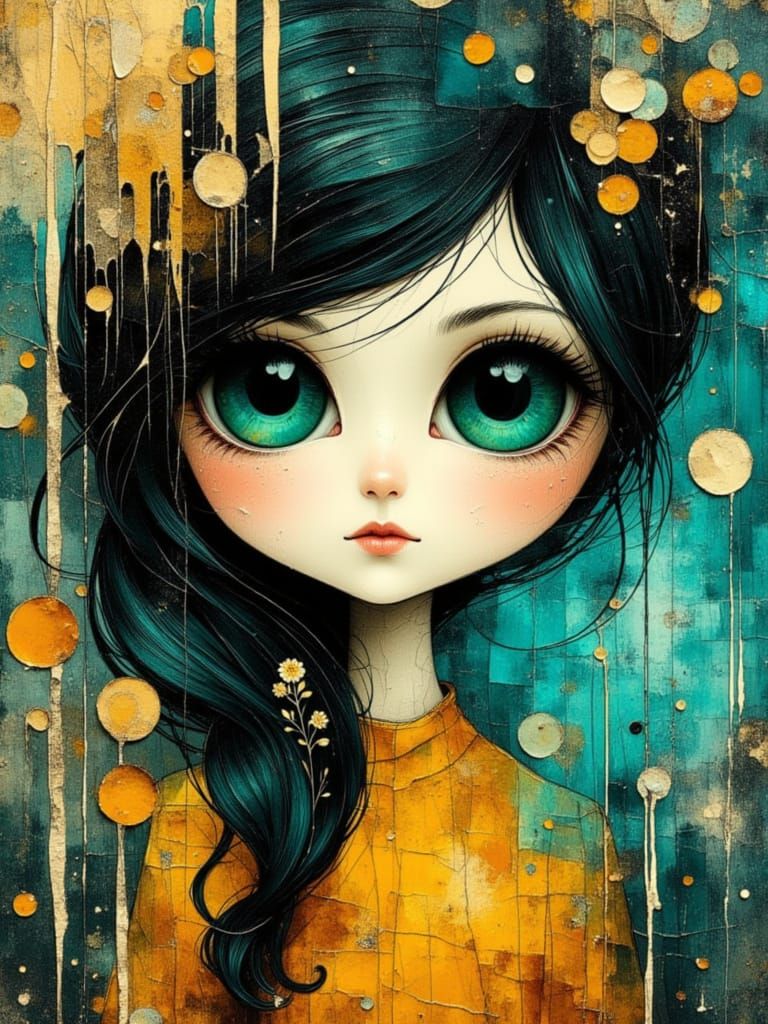 Ethereal Fantasy Portrait with Big Eyes