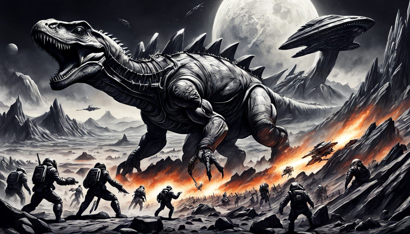 Epic Sci-Fi Battle on a Distant Alien Planet