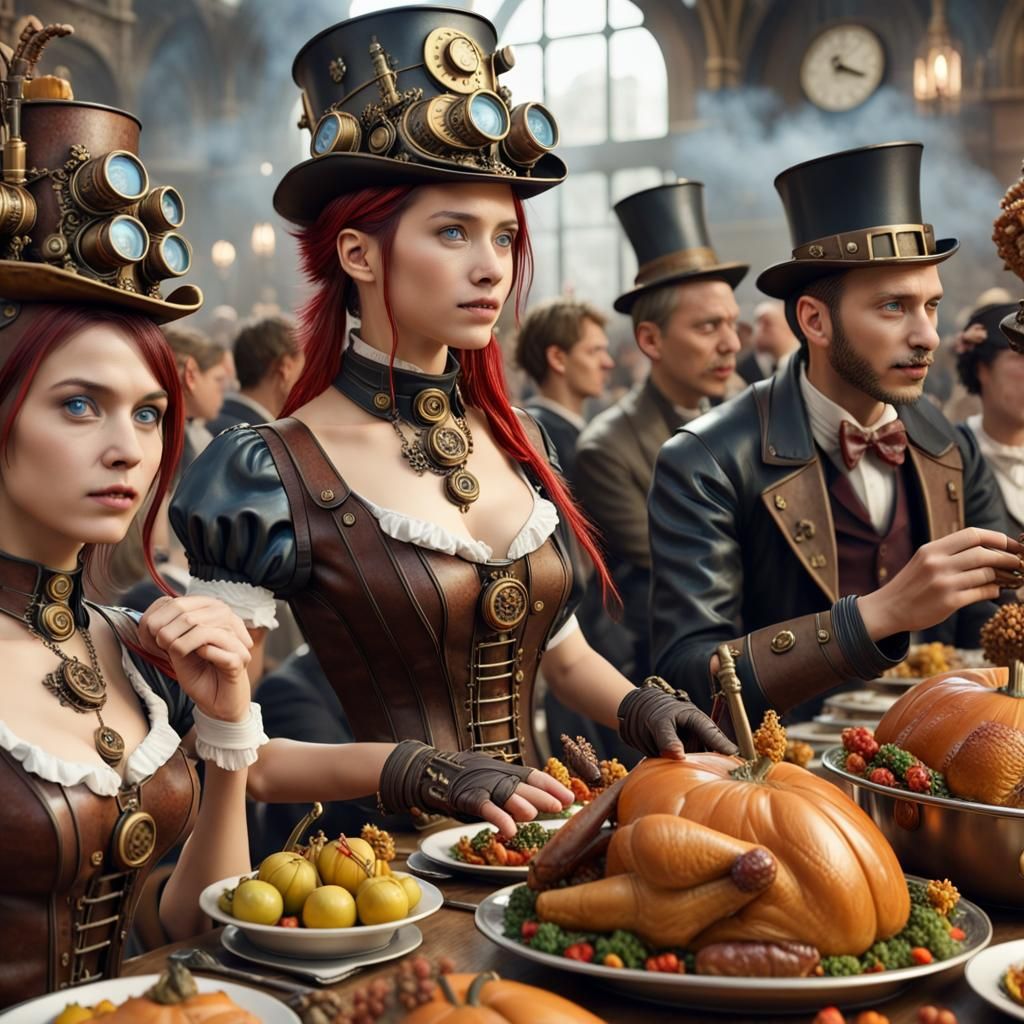 Steampunk Visionaries Gather for Grand Thanksgiving Feast