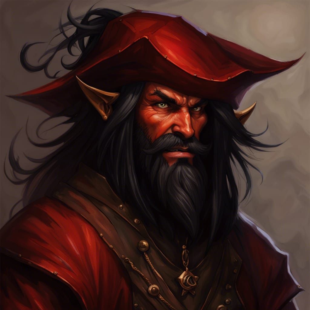 Red Skin Male Hobgoblin Artificer Portrait