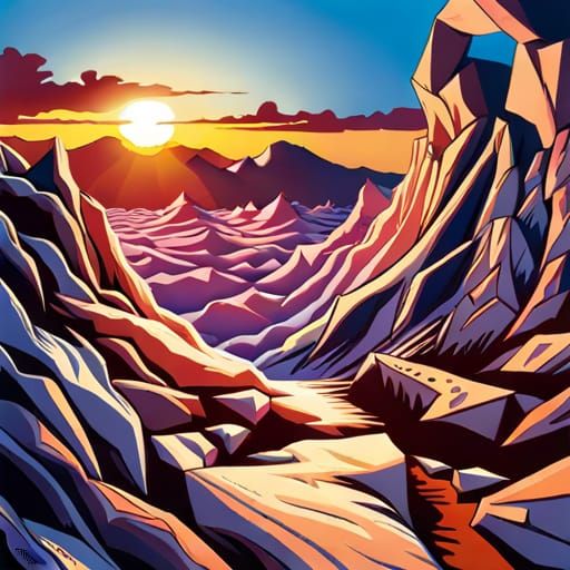 Vibrant Crystal Shop in Oil Painting Style