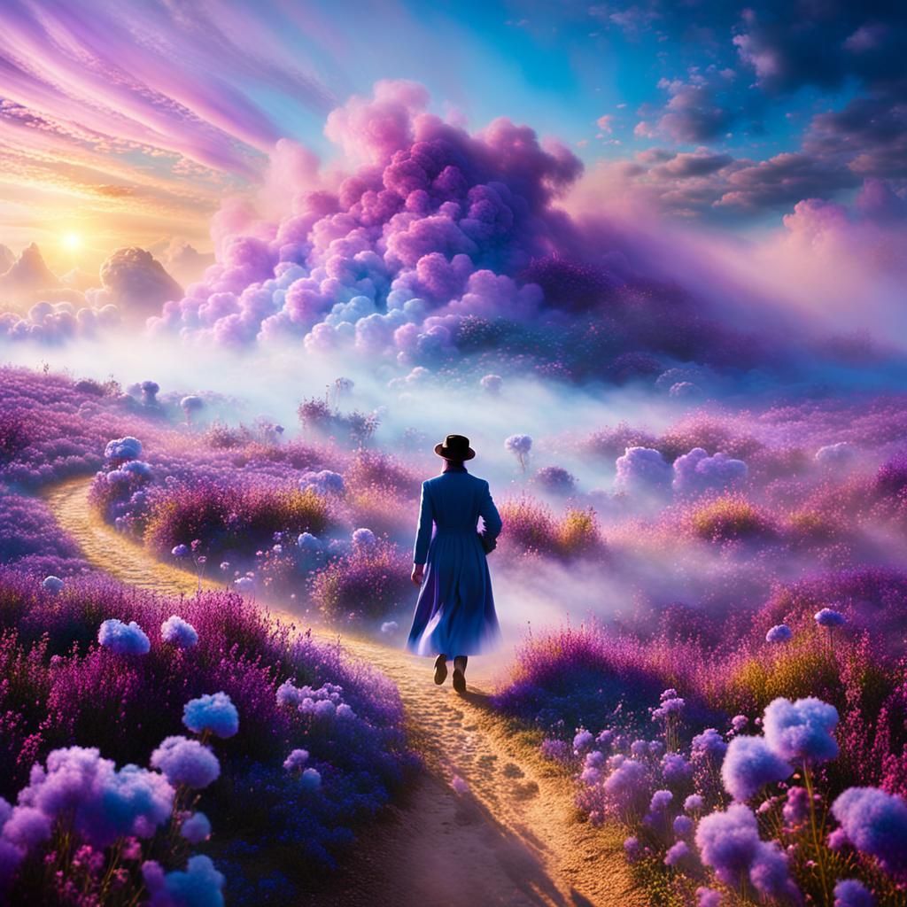 Surrealist Masterpiece: Vibrant Dreamscape Unfolds