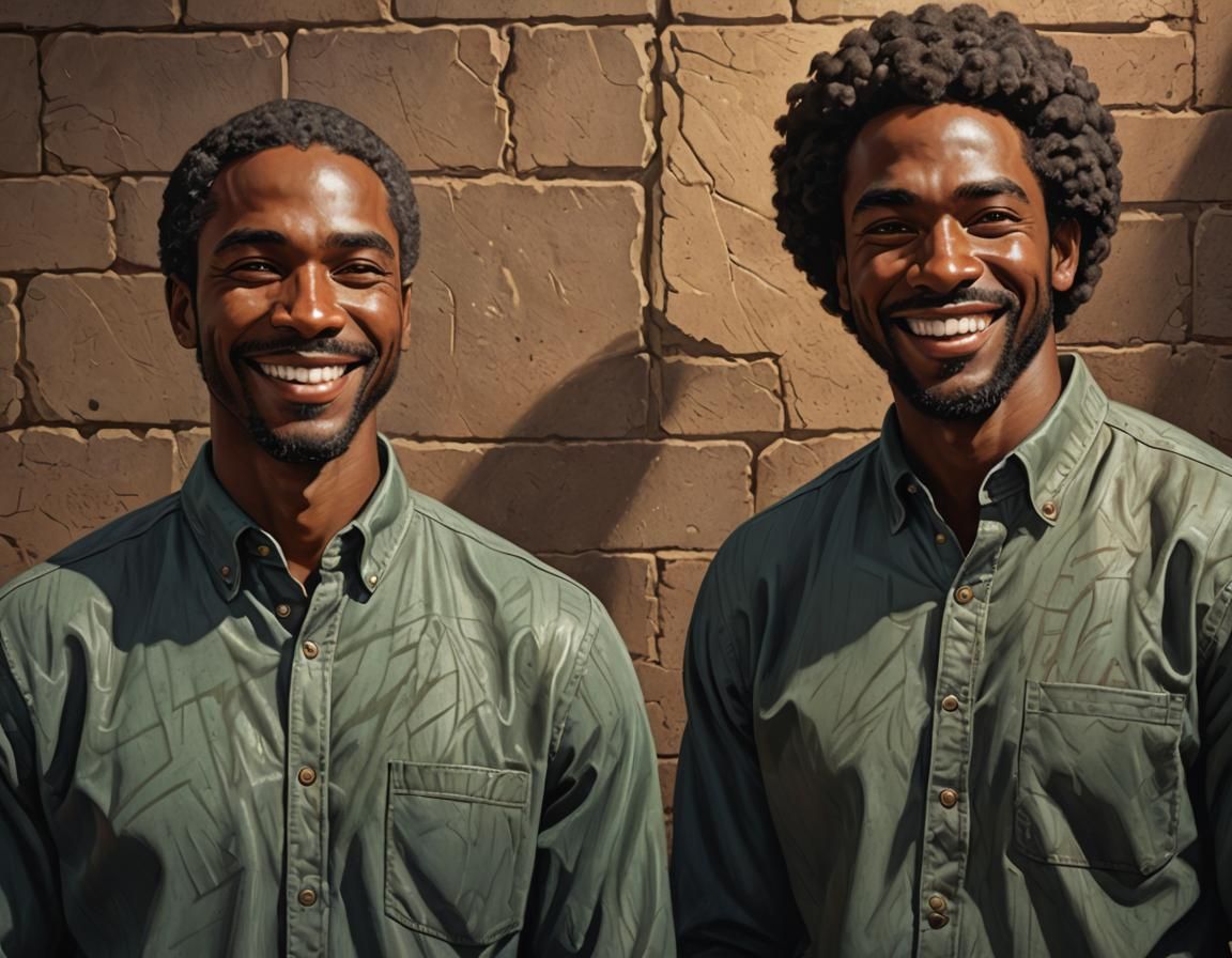 African Figures in Vibrant Expressionism as Concept Art