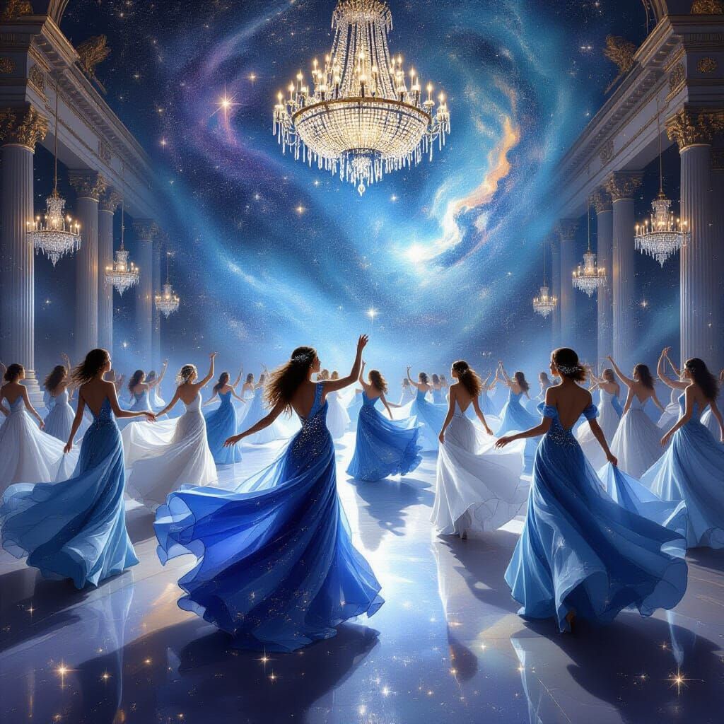 Celestial Ballroom Waltz Among Stars