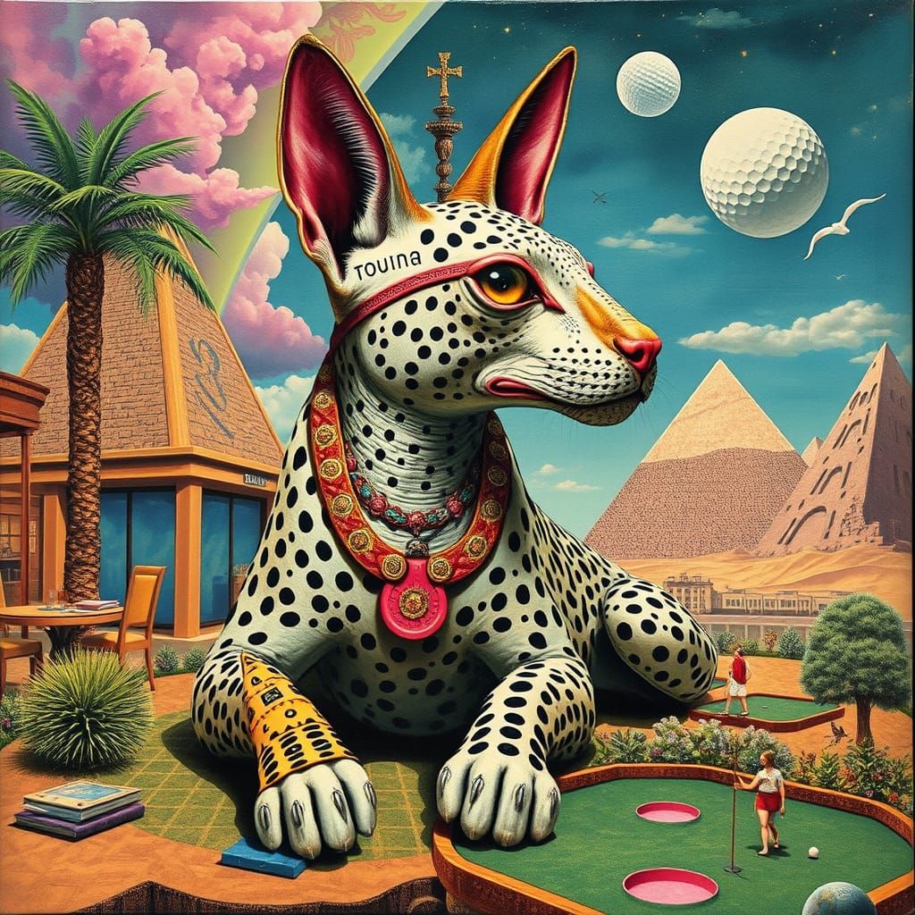 Cybernetic Surreal Sphinx TOURIST MINI GOLF, Dreamy Tavern, ...