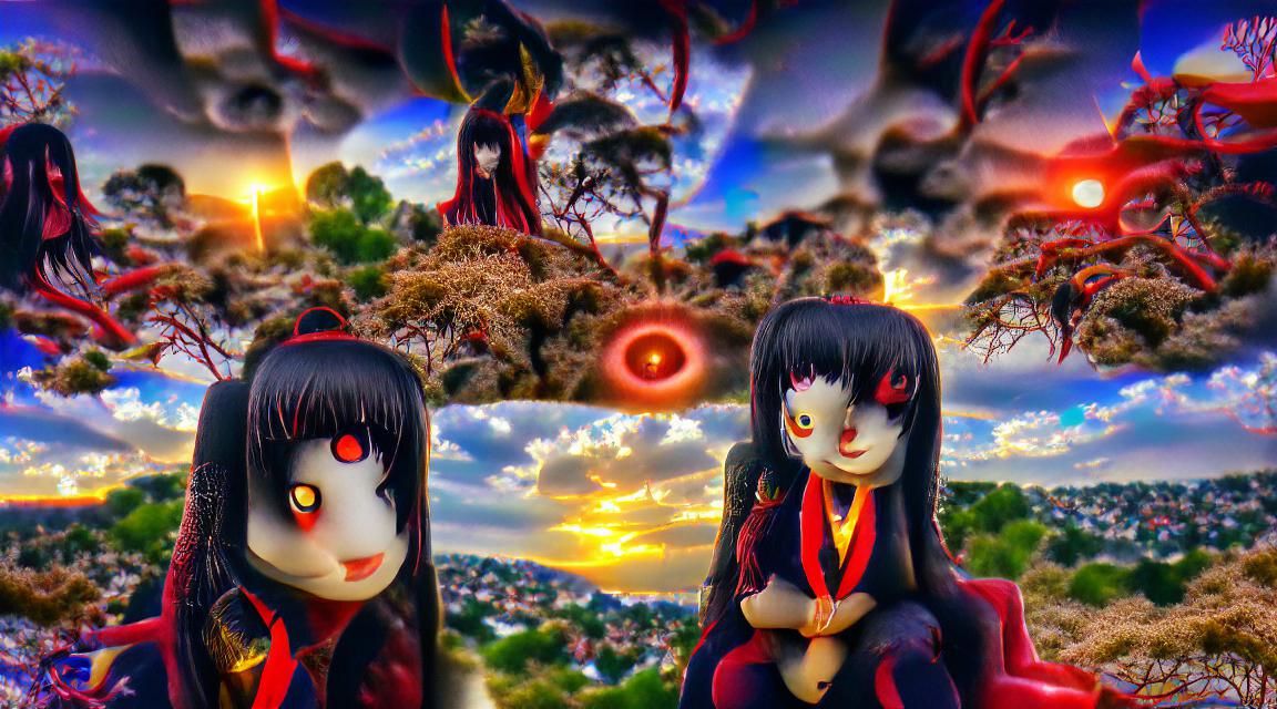 Surreal Sunset Goddess of Love Reveals Universal Truth