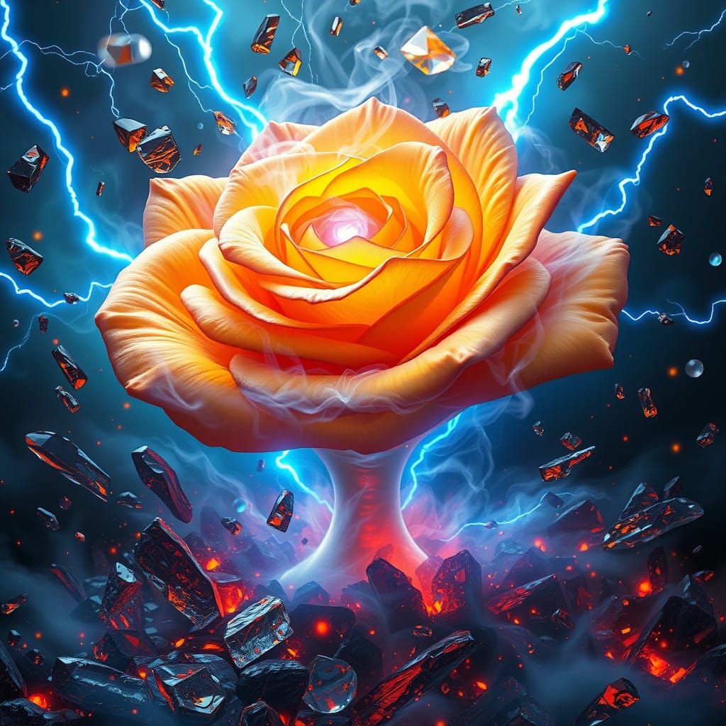 Electric Dreams Surround a Fading Rose