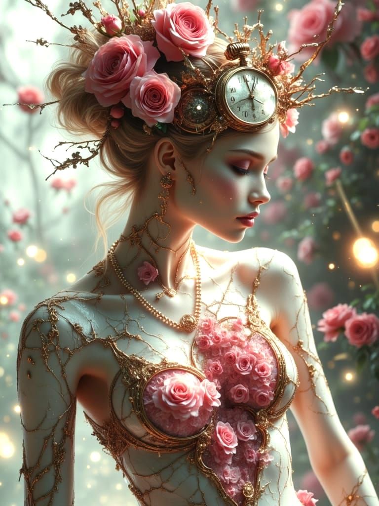 Steampunk Siren with Fractured Beauty