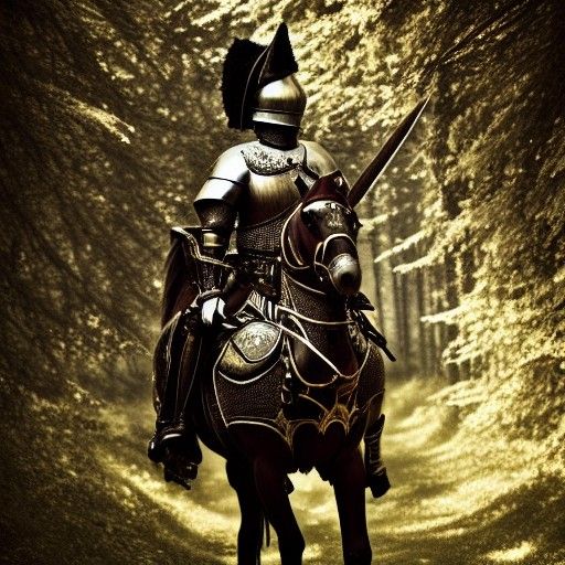 Glamorous Knight in a Dark Forest