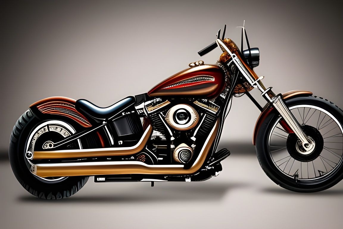 Beautifully detailed magnificent Harley davidson motercycles...