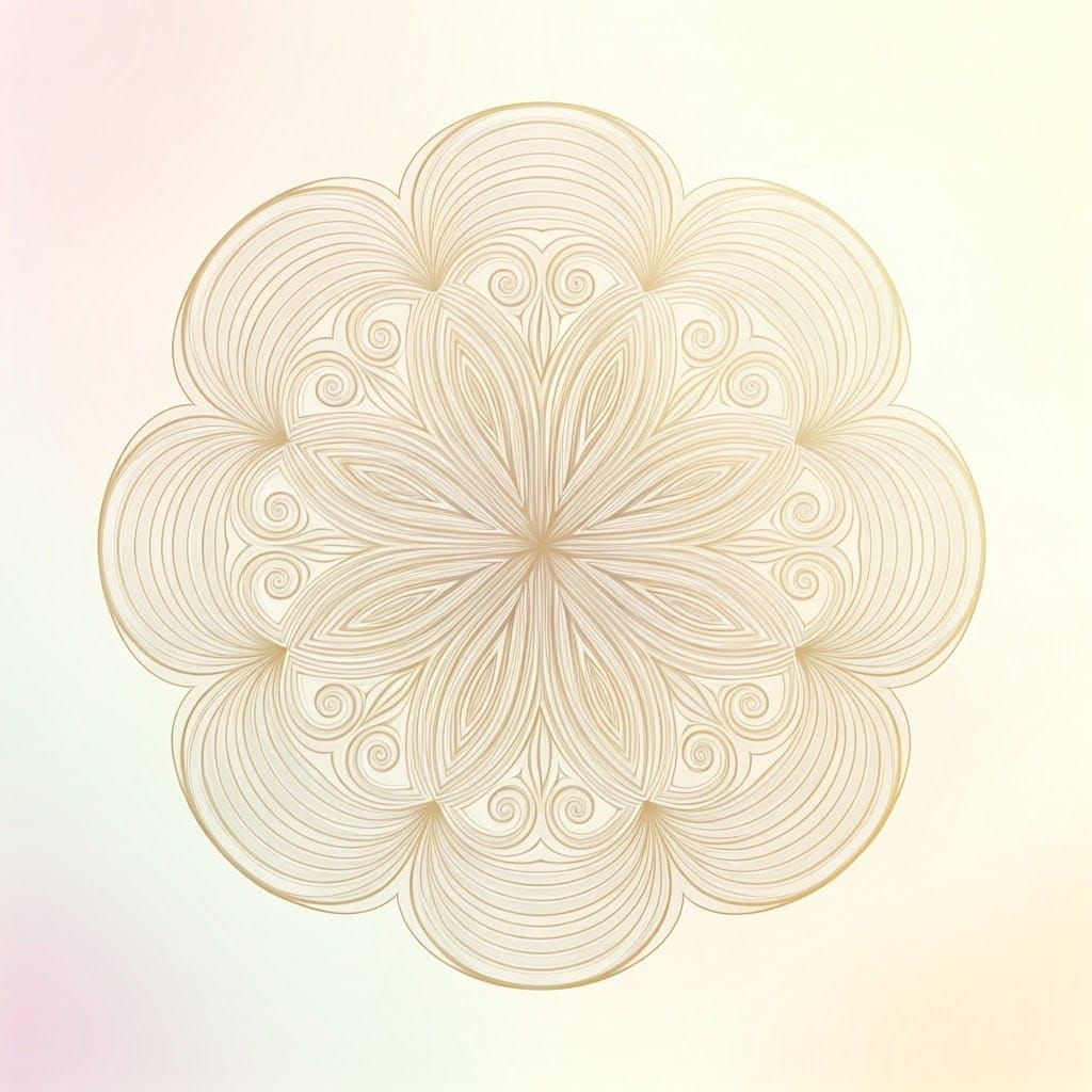 Golden Pastel Mandala Elegance
