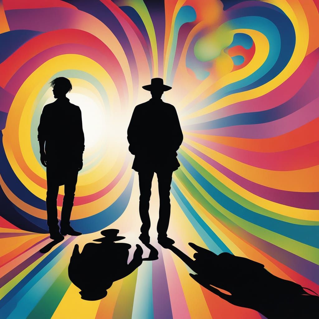 Psychedelic Shadows and Silhouettes Art