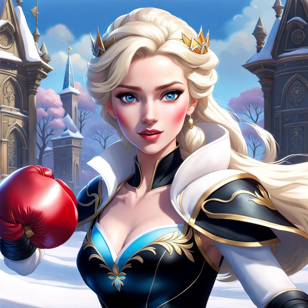 Elsa has decided to take up boxing