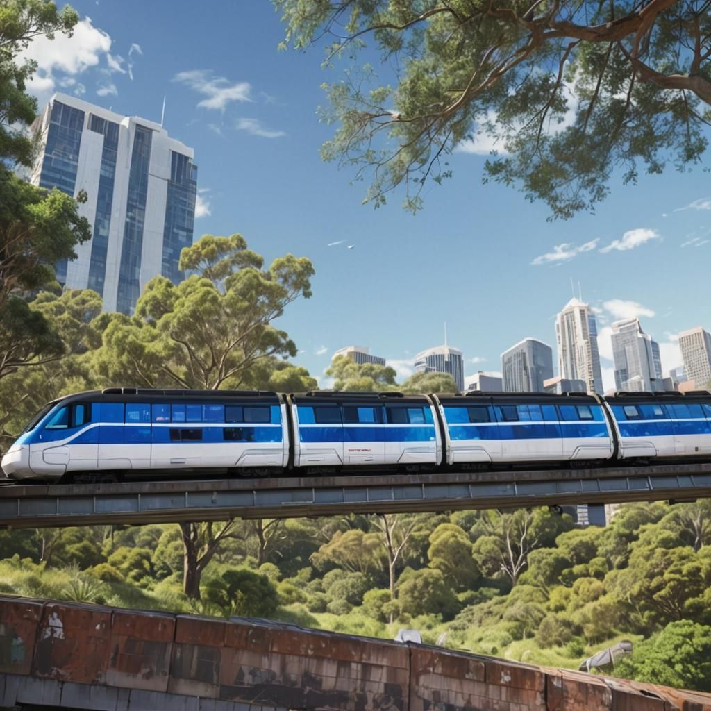 Former Monorail Train in Sydney's Futuristic Landscape