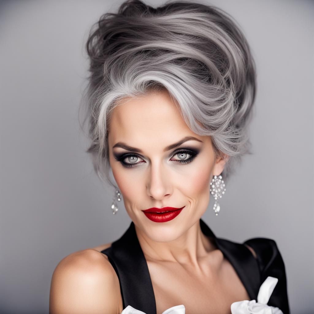 Luxurious Matron in French Maid Attire