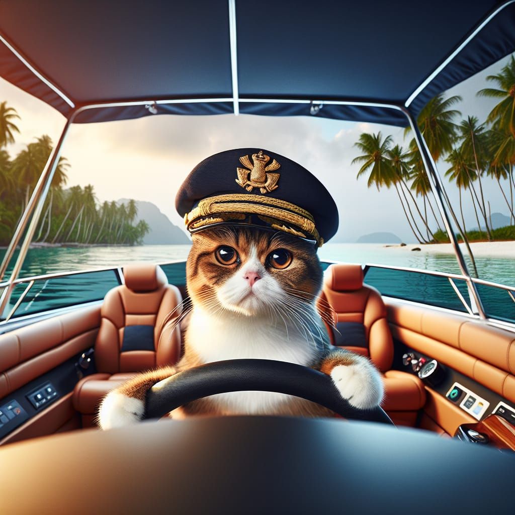 Captain Meow Cruises Tropical Waters in Luxury Speedboat