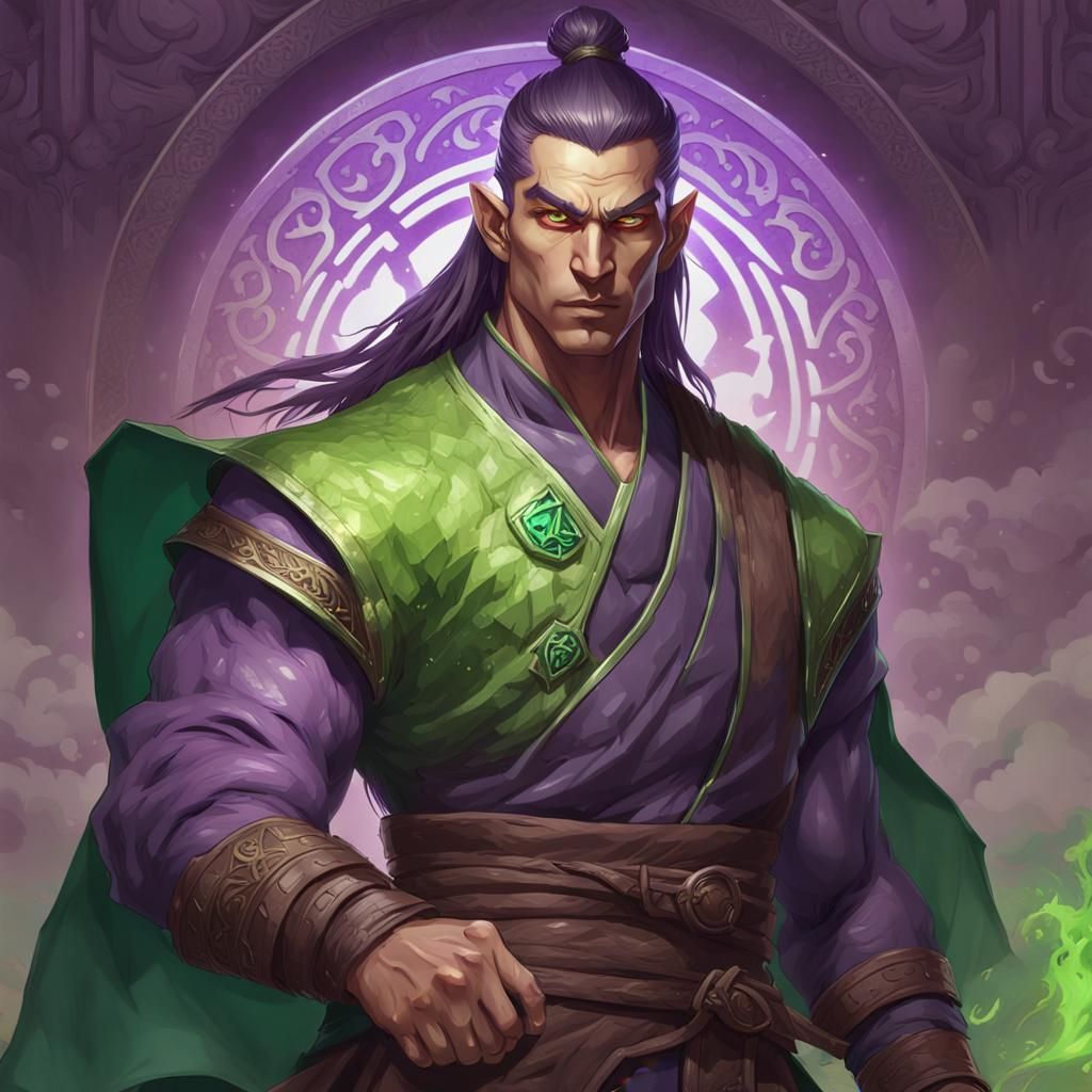 Ethereal Fantasy Warrior in Luxurious Hues