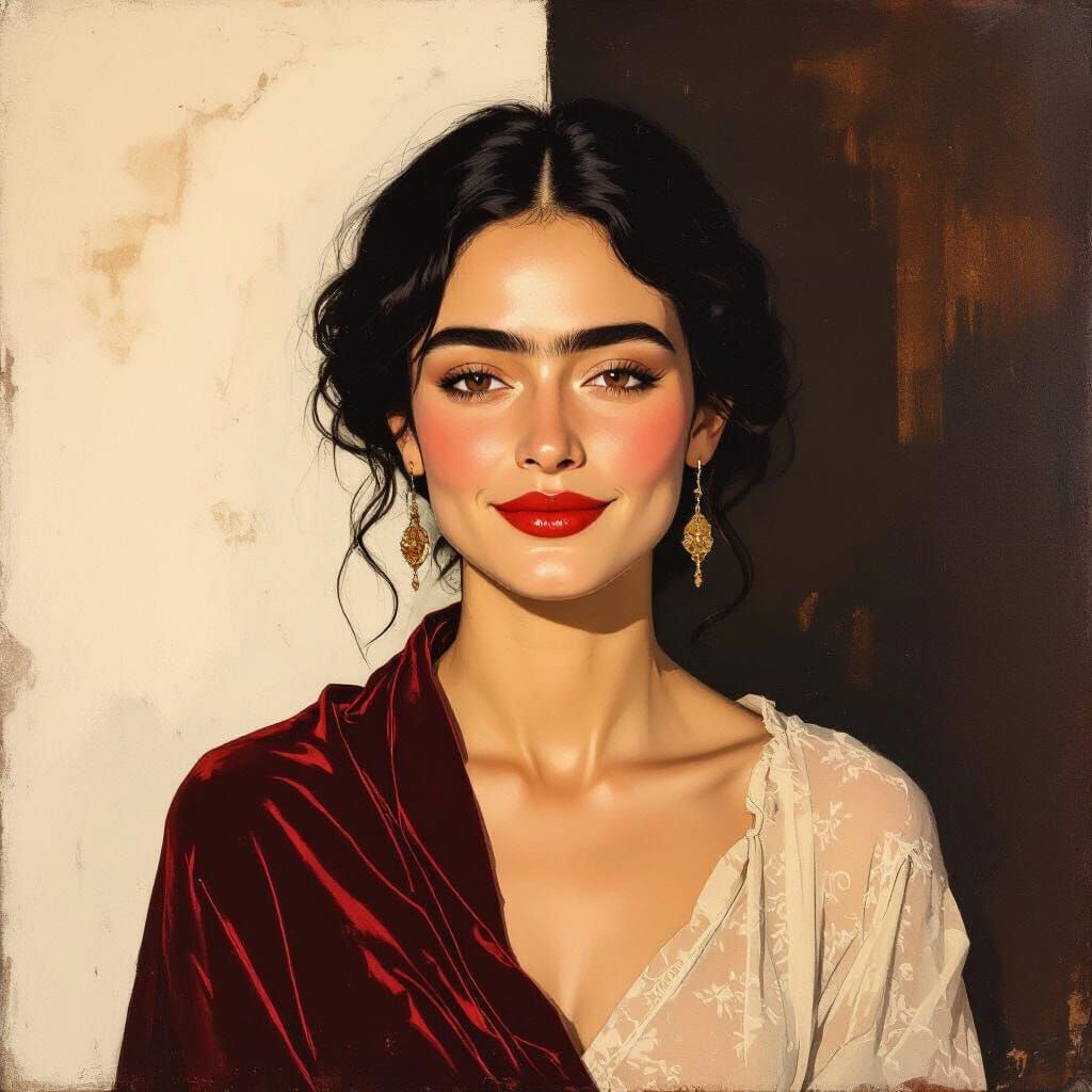 Ethereal Woman Bathed in Golden Light