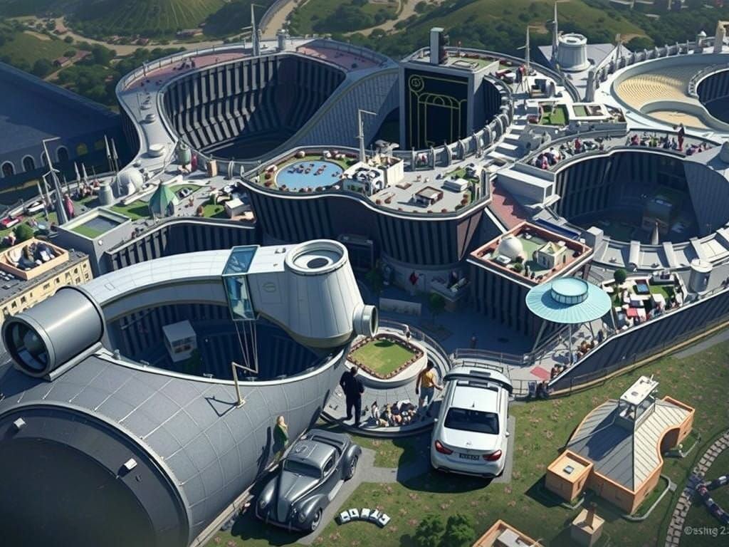 Cyberpunk Metropolis in Vibrant Futuristic Style