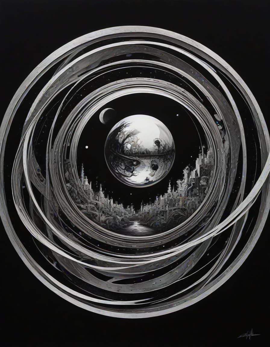 Abstract Surrealism: Endless Cosmic Reflections