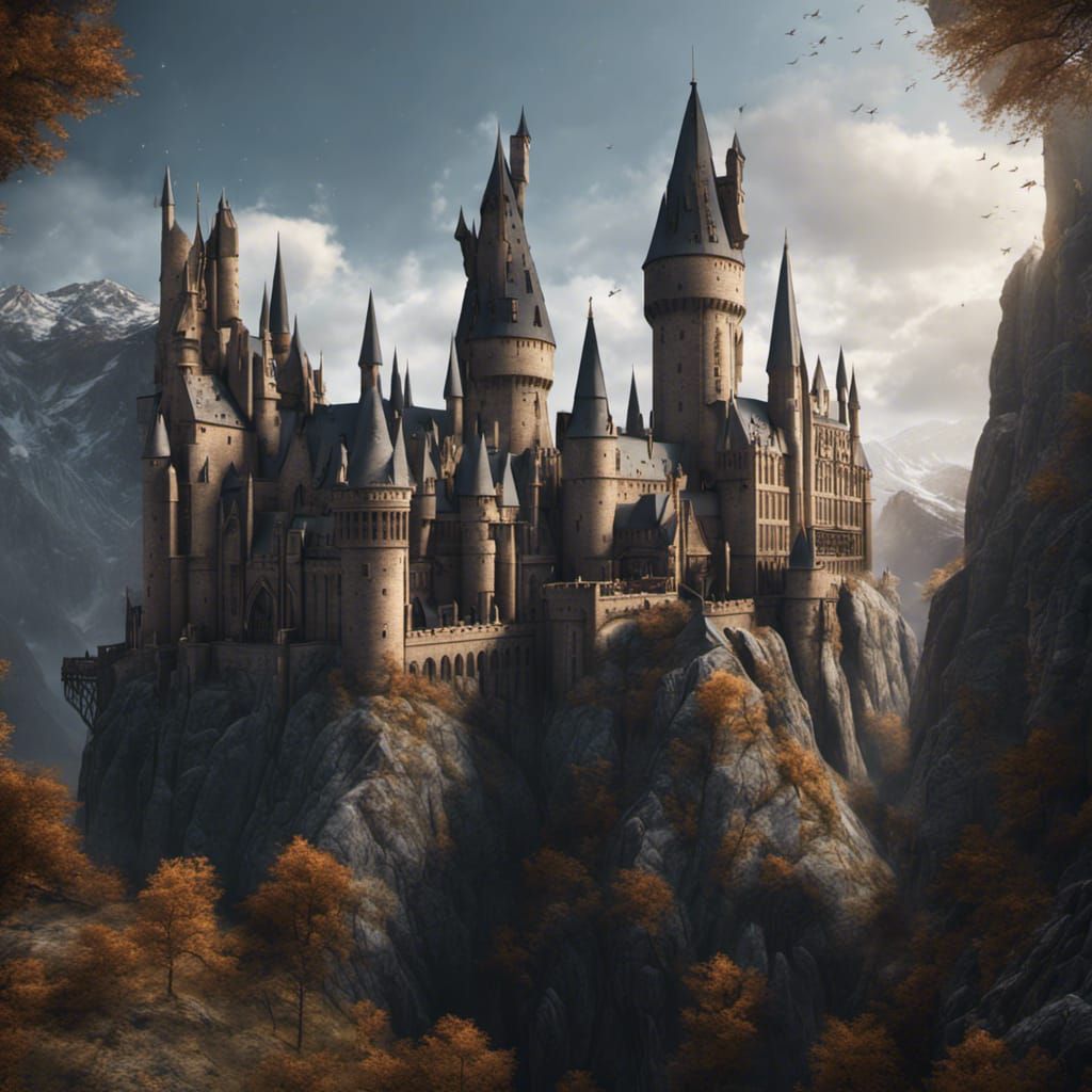 Hogwarts in Vibrant Fantasy
