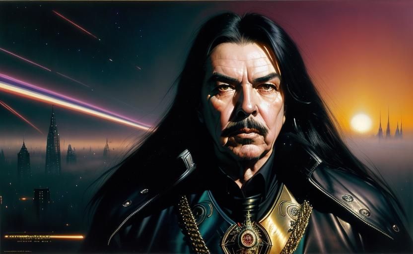 Surreal, Iridescent Landscape in Hyperrealism Style