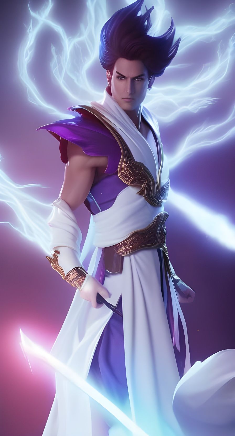 Fantastical Wizard in Vibrant Triadic Colors