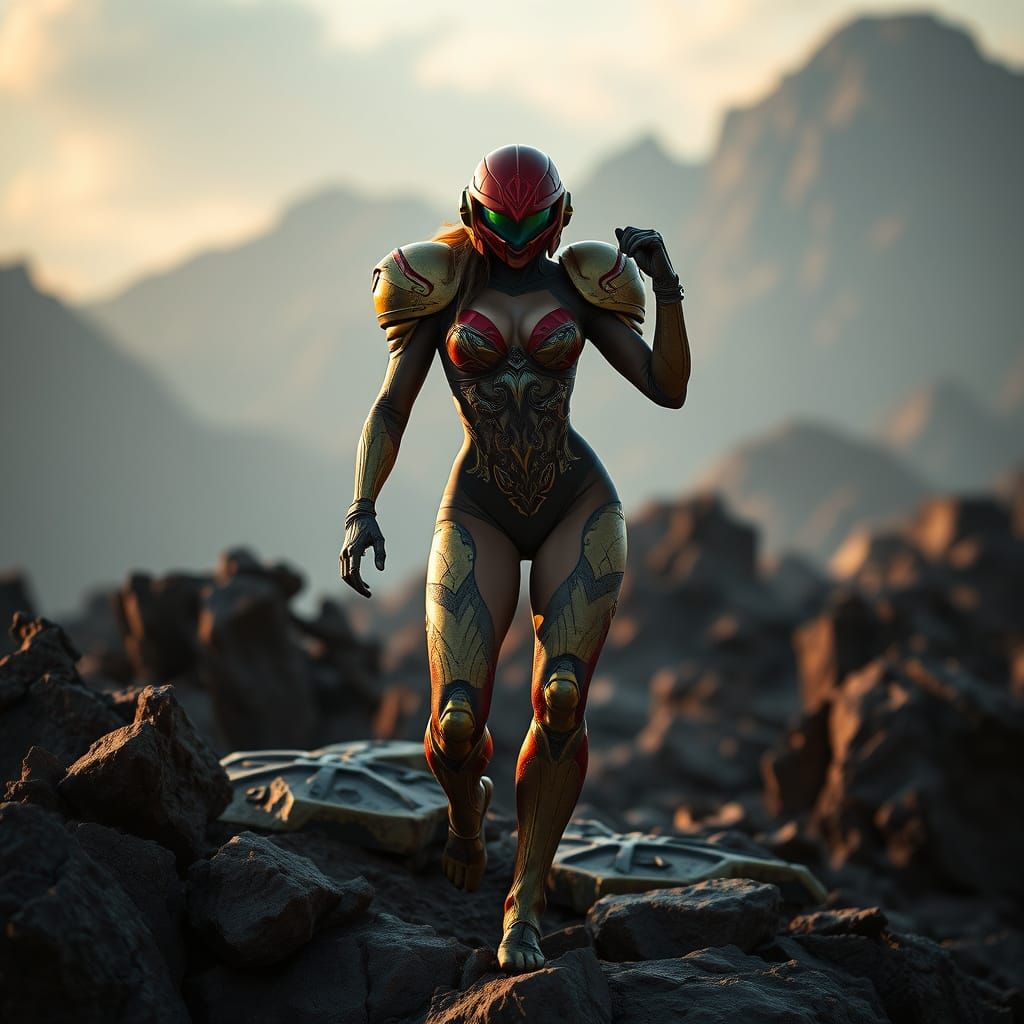 Heroic Samus in Sci-Fi Glamour