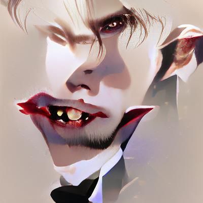 Ethereal Vampire in Moonlit Night