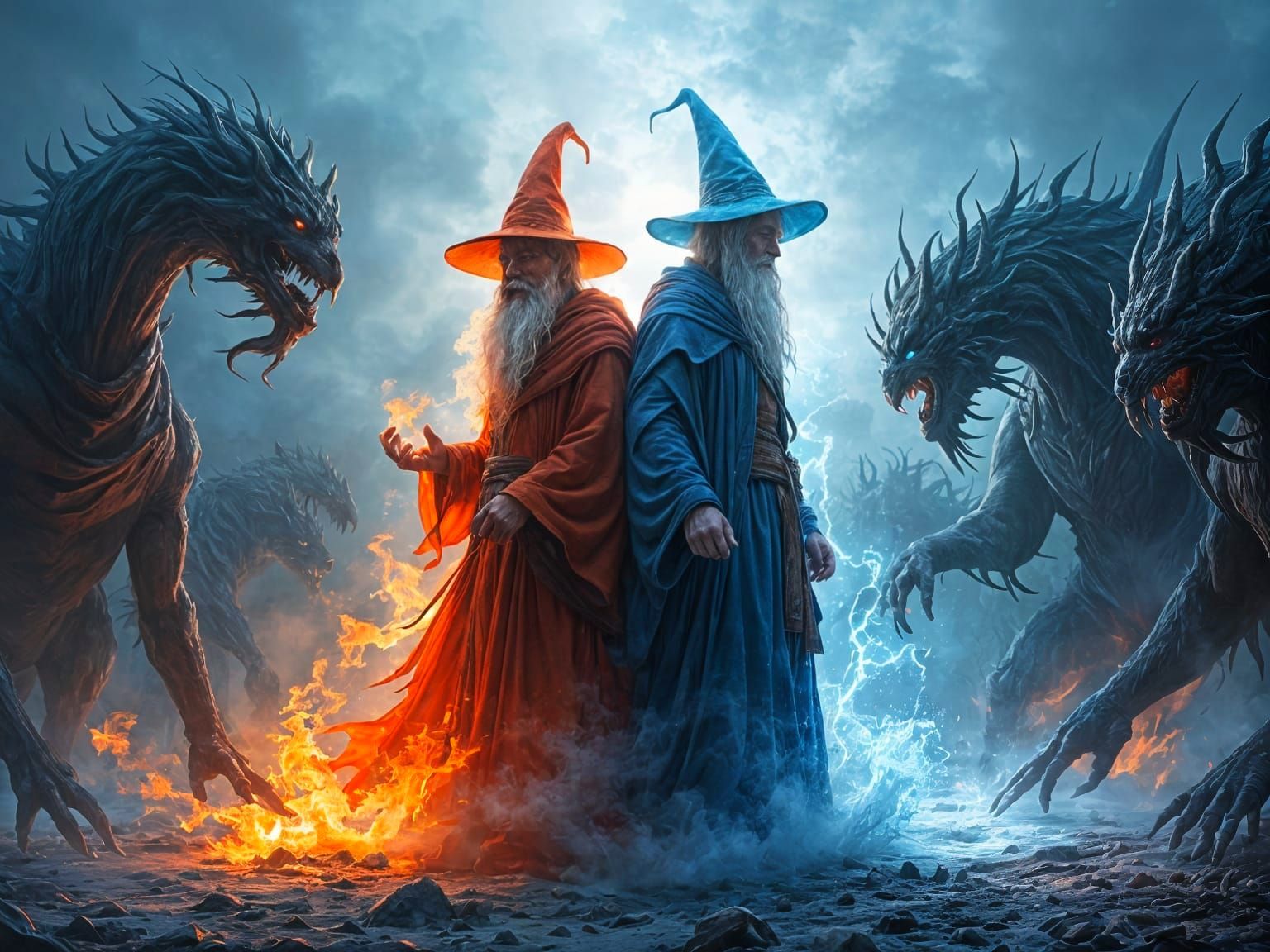 Epic Wizards Stand United Against Dark Horrors in Fiery and ...