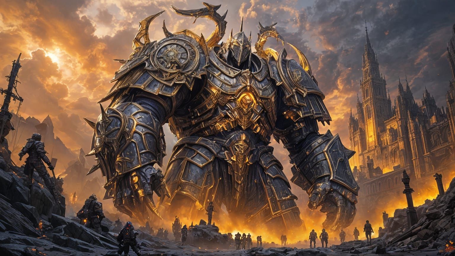 Epic Dark Fantasy Paladin Concept Art