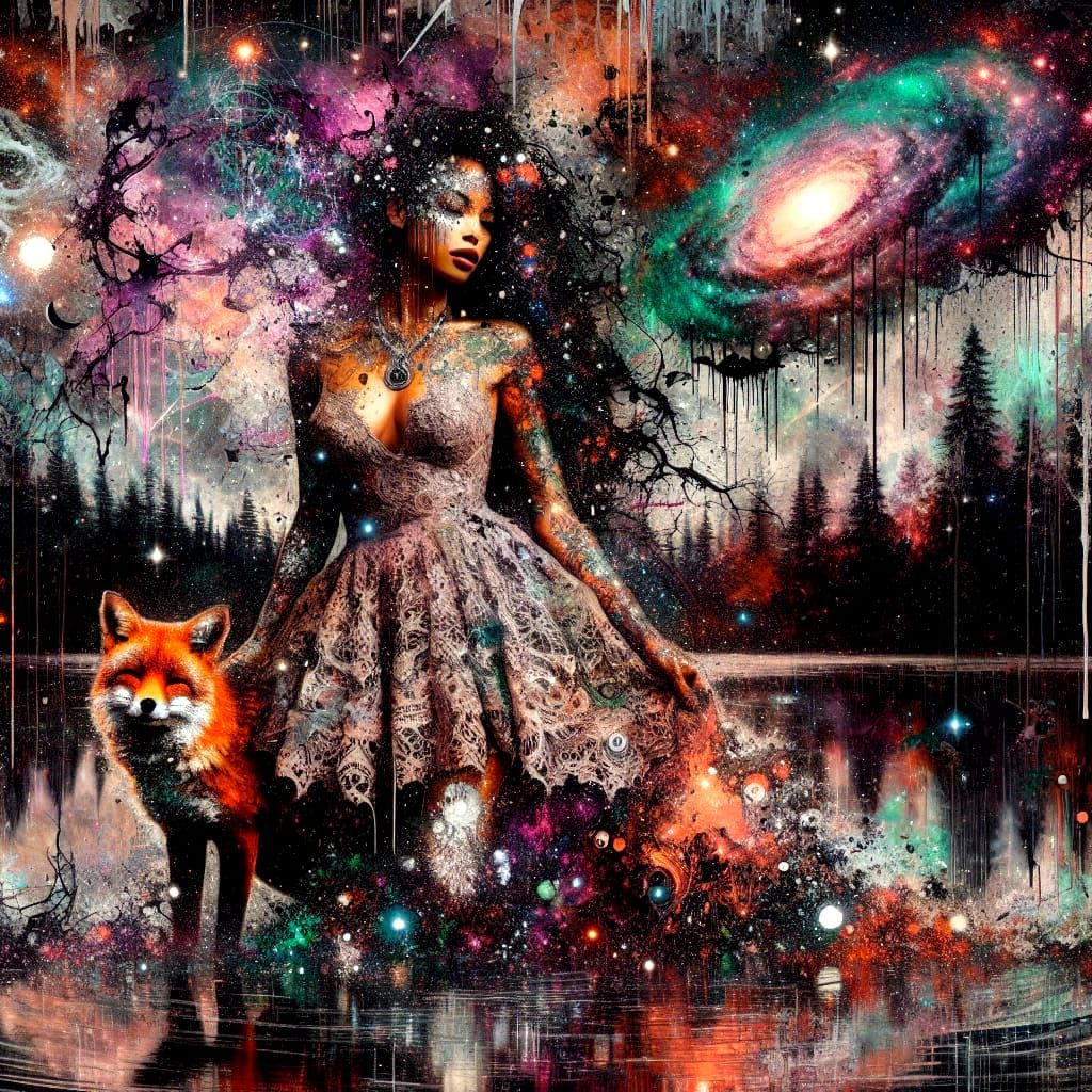 Surreal Goddess in Cosmic Abundance