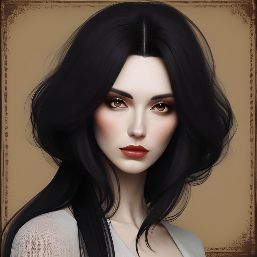 Mysterious Dark-Haired Woman