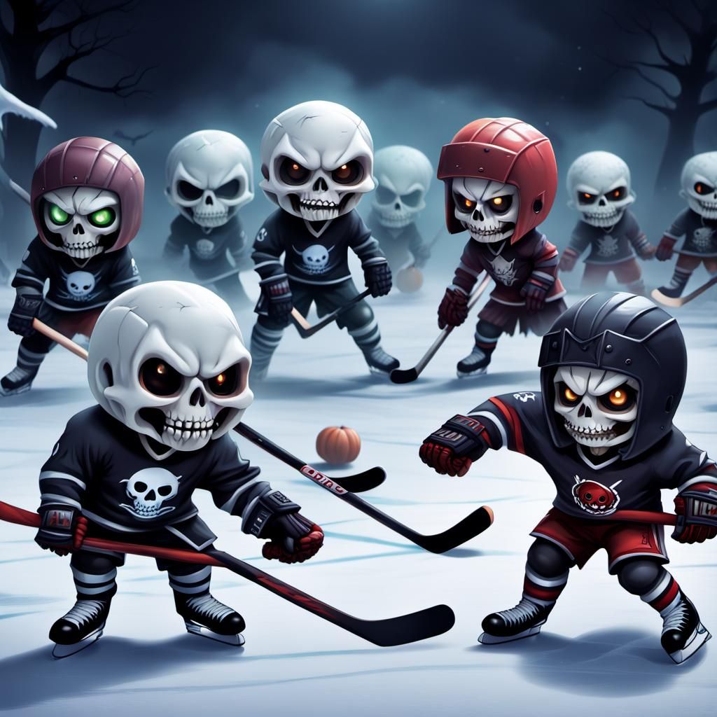 Spooky Halloween Ice Hockey v.5